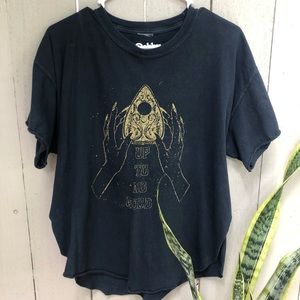 Up To No Good Side Slit Graphic Tee